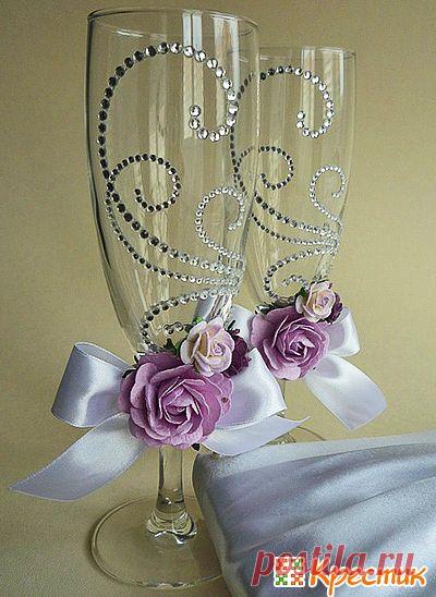 свадебные фужеры своими руками мастер класс - Поиск в Google