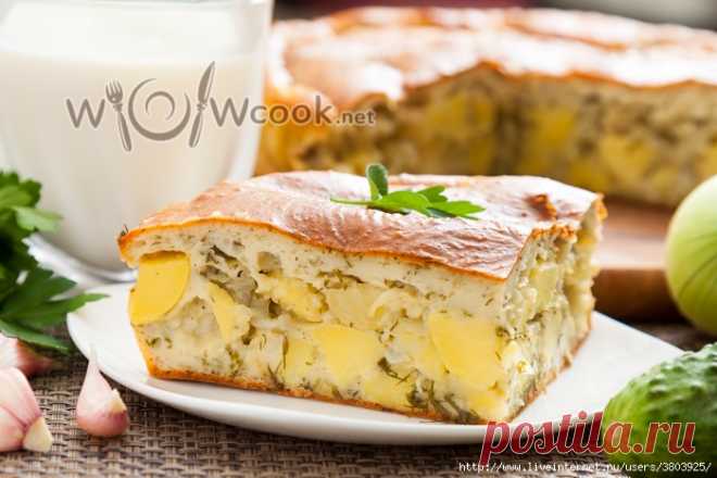 Заливной пирог с картошкой – не останется и крошки!