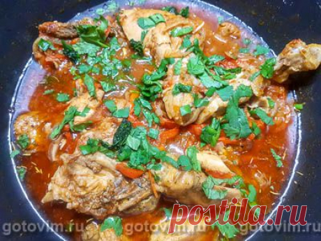 Чахохбили из курицы (или цыпленка) в казане. Рецепт с фото / Готовим.РУ