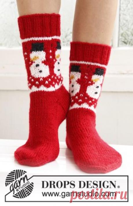 Носки Новогодние со снеговиком - на Рукоделкине!