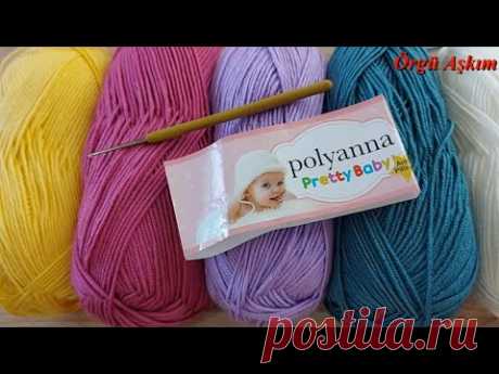 how to crochet knitting model Yapımı kolay tığ işi rengarenk ponponlu örgü modeli