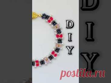DIY. Bracelet. Beaded bracelet. Easy beginners pattern #shorts #diy