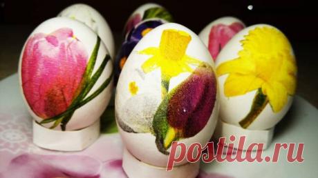 Как украсить пасхальные яйца. Декупаж Автор рецепта Ольга Лунгу - Cookpad
