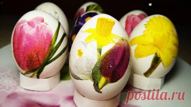 Как украсить пасхальные яйца. Декупаж Автор рецепта Ольга Лунгу - Cookpad