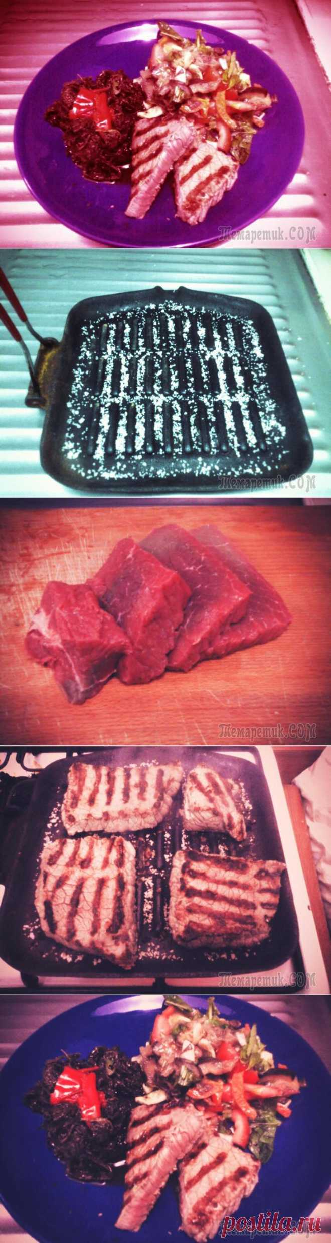 Мясо на чугунной сковородке