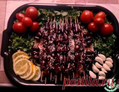 Маринованный шашлык из куриных сердечек – кулинарный рецепт
