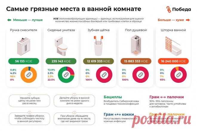 Самые грязные места в ванной комнате