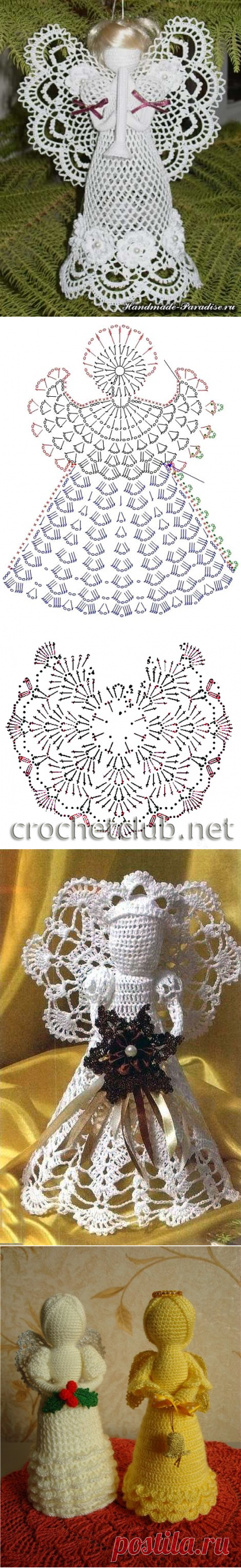 Вязать крючком ангела схема