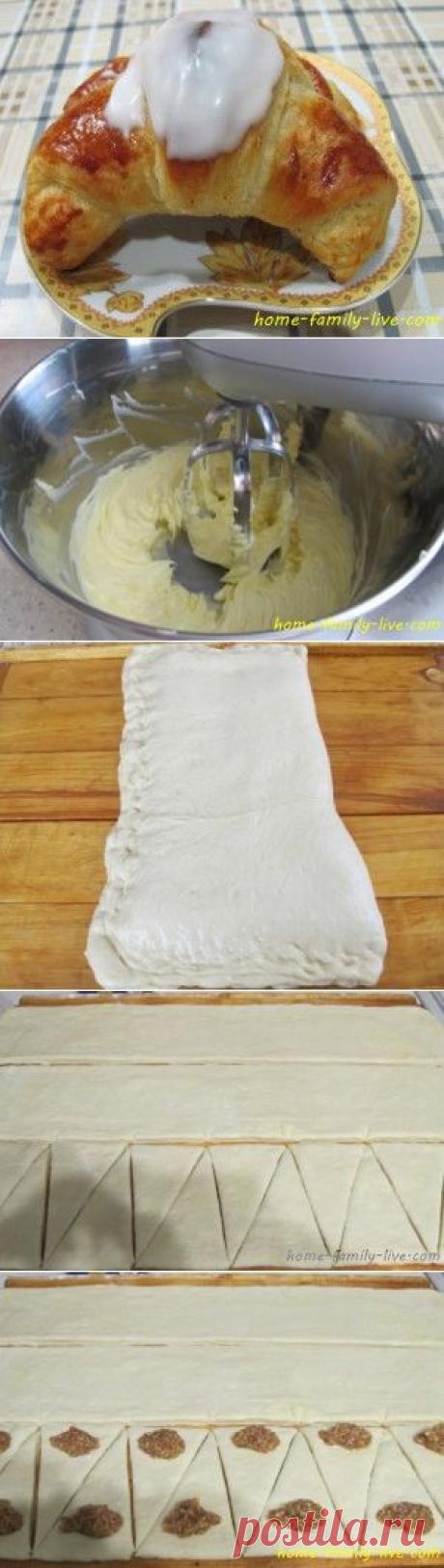 Слойка с марципаном - пошаговый рецепт с фотоКулинарные рецепты