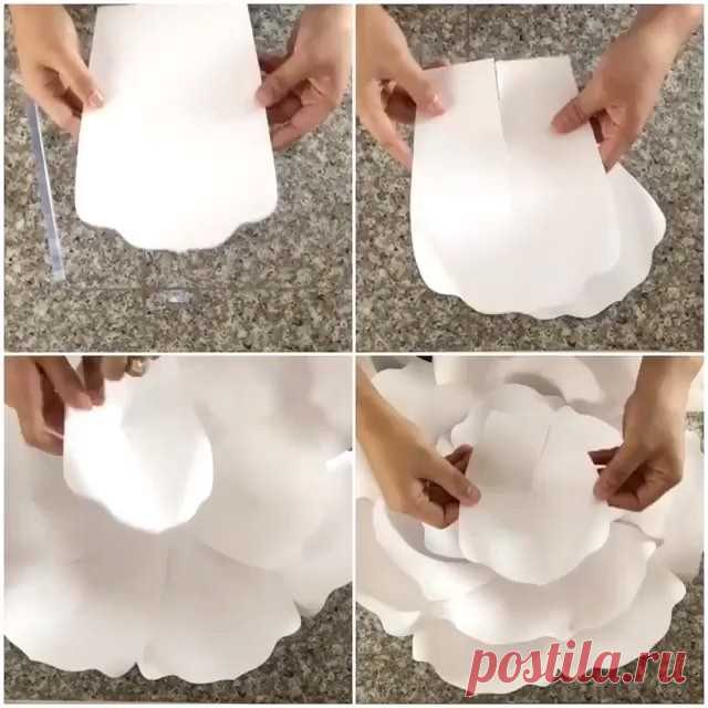 GOOD MORNING IG 🌷💜 what a beautiful day it is to make some paper flower tutorials and for some repost also 😉 with my paper flowers I normally make all of them this way  with folding the middle to the cut and then roll the sides with a glue stick 💁🏻 the higher you want your petal to stand up just glue where the cut is in the middle glue it closer together 🌷 as for layers you can make your paper flower really full or just add 3 layers 😁 I'm going to make some new tuto...