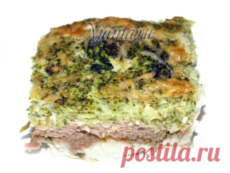 Капустная запеканка с мясной начинкой
