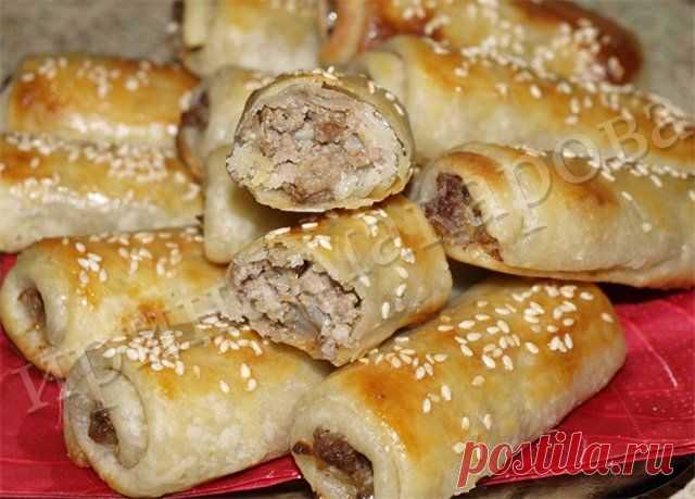 Трубочки с мясной начинкой