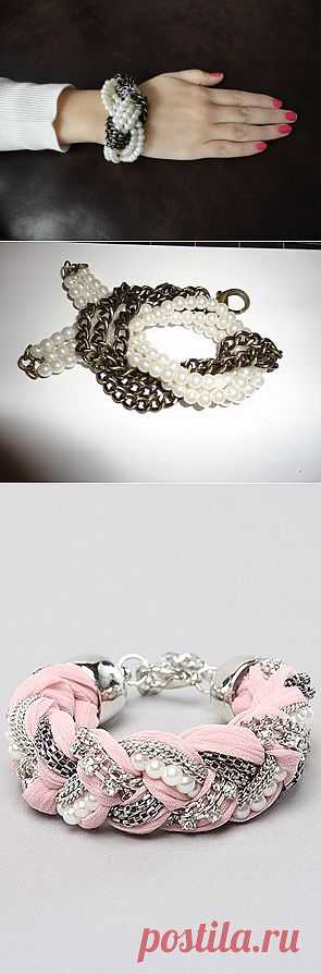 Красивый браслет за полминуты (мастер - класс) +1 / Аксессуары (не украшения) / Модный сайт о стильной переделке одежды и интерьера