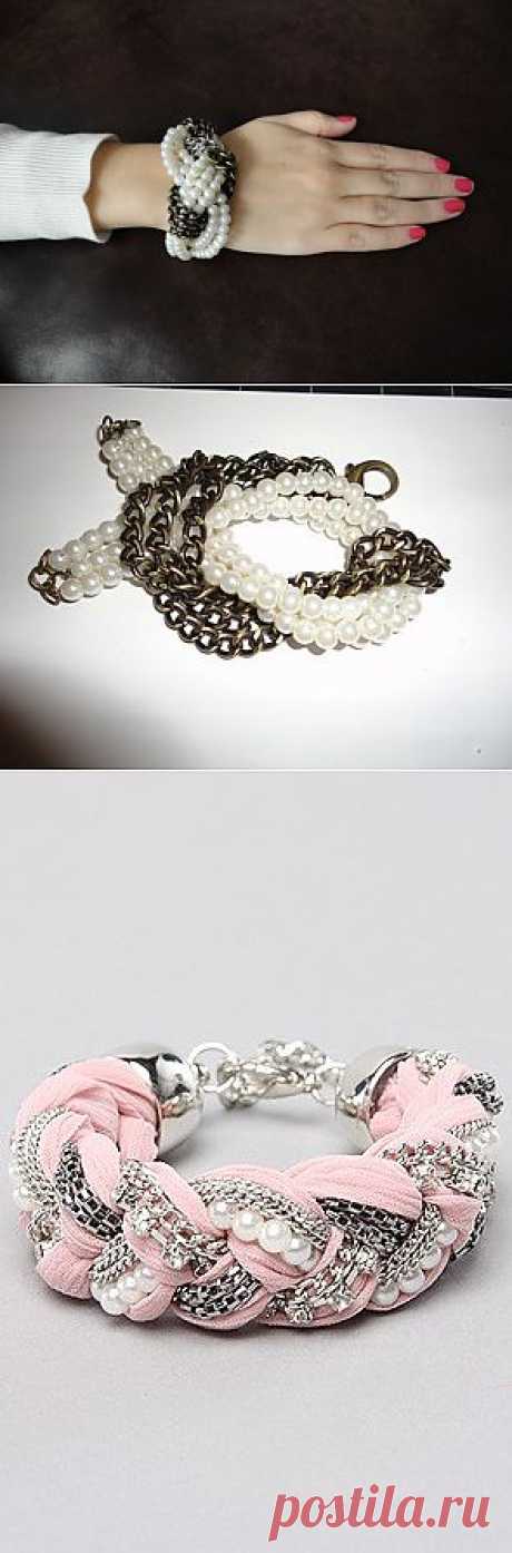 Красивый браслет за полминуты (мастер - класс) +1 / Аксессуары (не украшения) / Модный сайт о стильной переделке одежды и интерьера