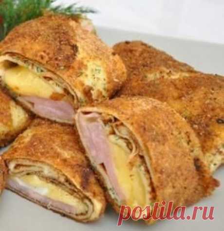 Блинчики с начинкой в панировке