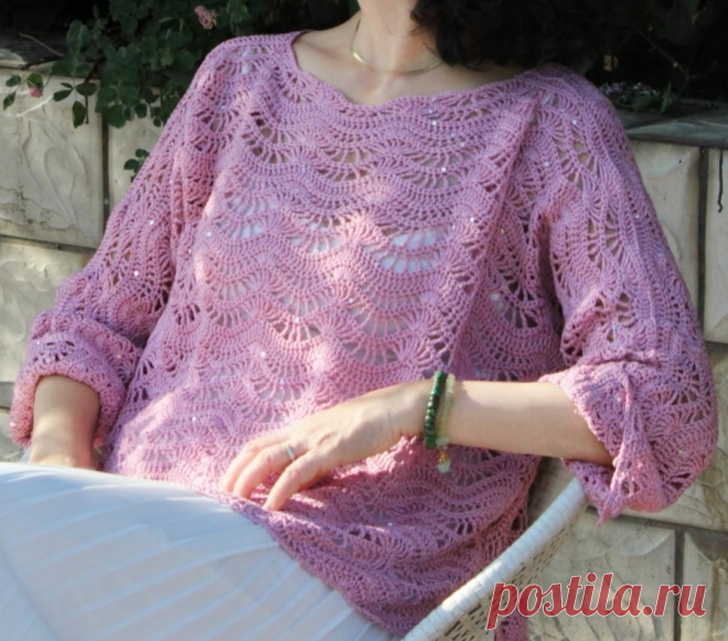 Крючком: джемпера, топы и один жакет | Вяжем с удовольствием | Дзен