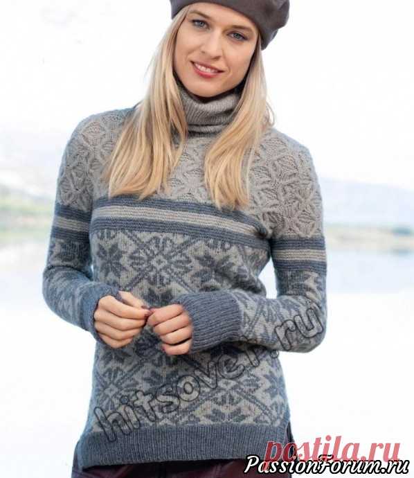 Свитер в норвежском стиле - запись пользователя Лисик (Светлана) в сообществе Вязание спицами в категории Вязание для женщин спицами. Схемы вязания спицами