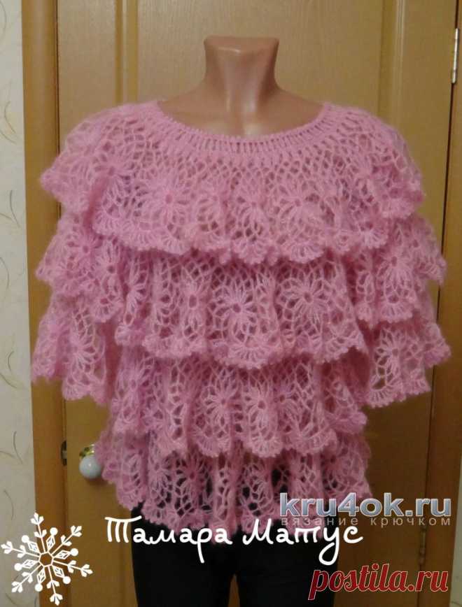 Ажурная кофточка Сальса. Работа Тамары Матус
