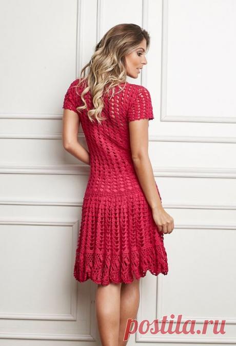 Ажурное платье крючком