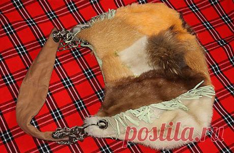 Утилизируем бабушкины меховые воротники. Сумка | Умелые ручки