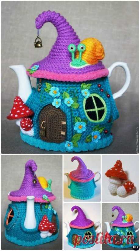 How To Make Knitted Fairy House Teapot Cozie | The WHOot