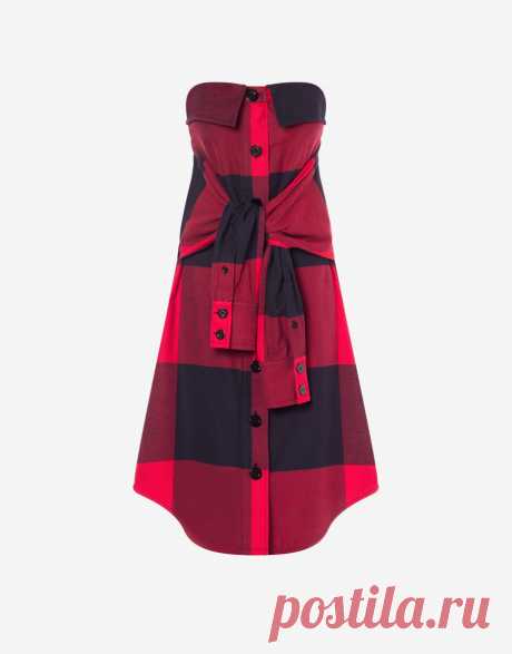 Buffalo Check flannel dress - Clothing - Women - New Season - Moschino | Moschino Official Online Shop