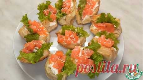 Лодочки из слоёного теста с красной рыбой Кулинарный рецепт