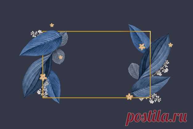 Элегантная рамка из листьев растений | Бесплатно векторы