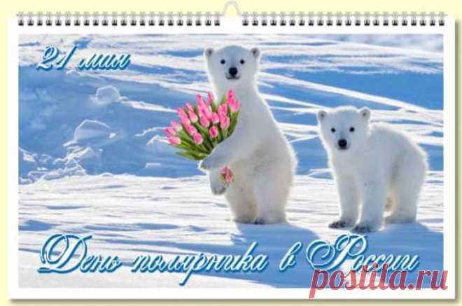 С Днём полярника! С добрыми пожеланиями хочу передать тебе частичку тепла моего сердца. Пусть блестящими и искрящимися, как снег, будут твои глаза. Пусть холод царствует только в рассудке и принятии важных решений. Пусть любовь растопит все льды!
