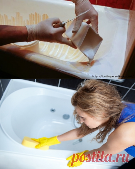 Очень простой способ как сделать ванну белоснежной!