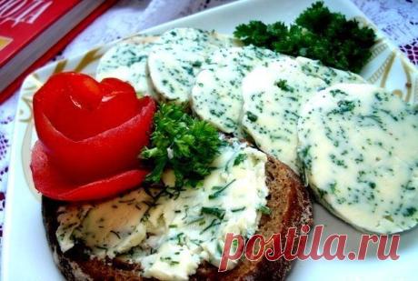 Масло бутербродное домашнее с зеленью | Банк кулинарных рецептов