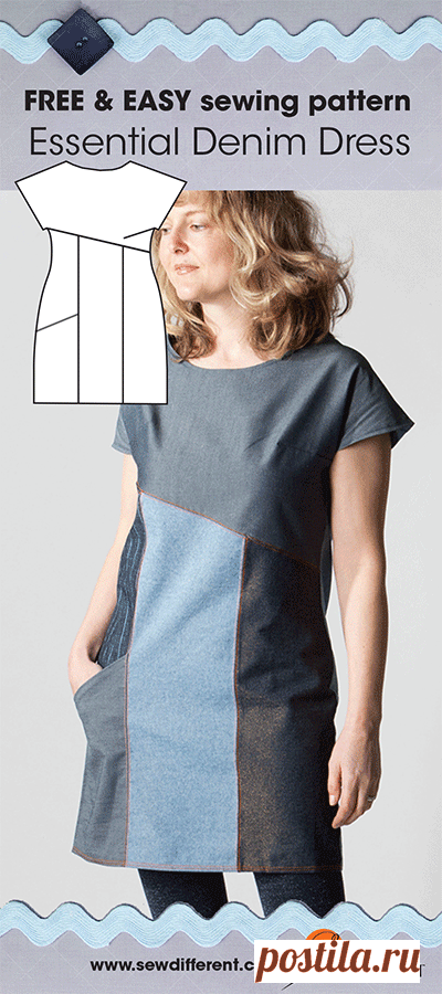 The Essential Denim Dress - free sewing pattern