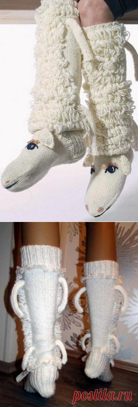 Гольфы-овечки,вязаные спицами. / Вязание спицами / Вязание для женщин спицами. Схемы