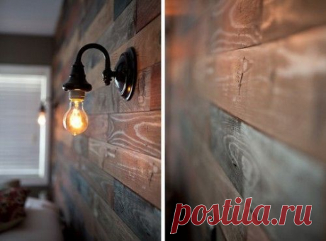 Как красиво декорировать стену досками