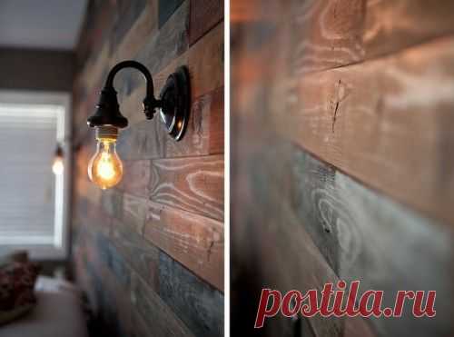Как красиво декорировать стену досками