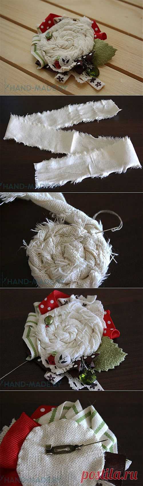 Мастер-класс по изготовлению текстильной броши | Красивые вещи своими руками