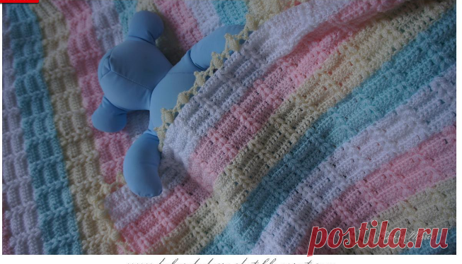 Вязание крючком. Плед 
