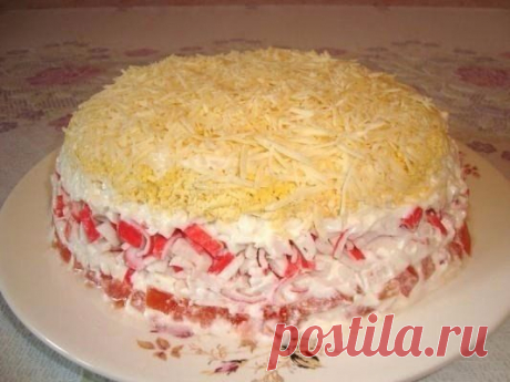 Салаты с крабовыми палочками (мясом)