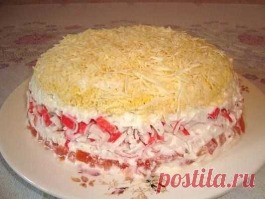 Салаты с крабовыми палочками (мясом)