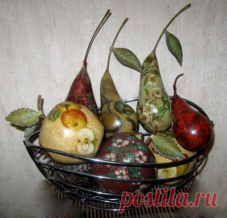Фрукты и абажур из папье маше. Как сделать папье маше. ИДЕИ - Мое хобби - ДЕКУПАЖ. Копилочка))) - 1704444 - Babyblog.ru