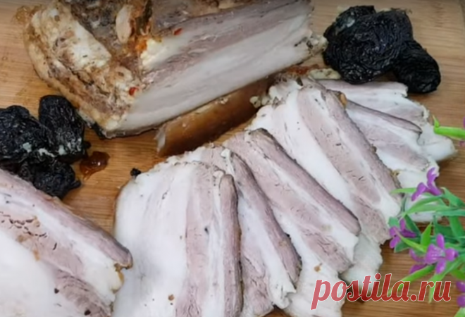 Запеченное сало- сытное и очень вкусное