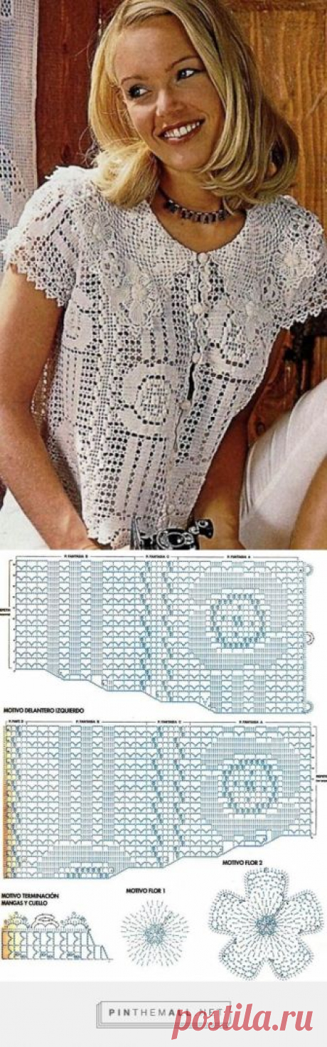 Ажурный жакетик крючком... - a grouped images picture Ажурный жакетик крючком - created on 2017-09-15 13:11:17