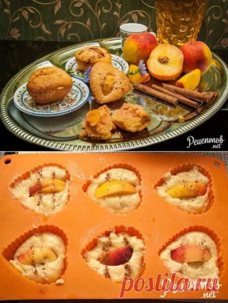 Маффины с персиками