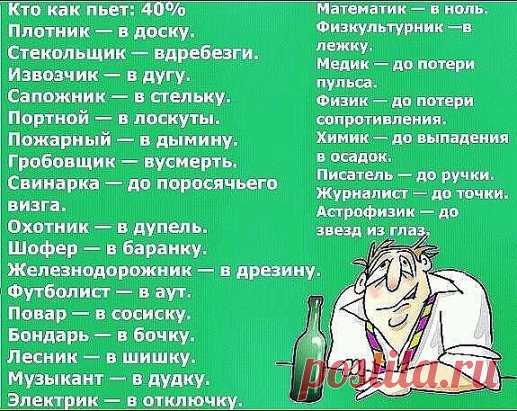 Пить мы не умеем, потому что у нас всего 2 стадии:
1. Чё-то вообще не взяло.... 
2. Блииииин, я в г@внооооо.....