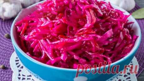 Маринованная капуста со свёклой | Кулинарные рецепты