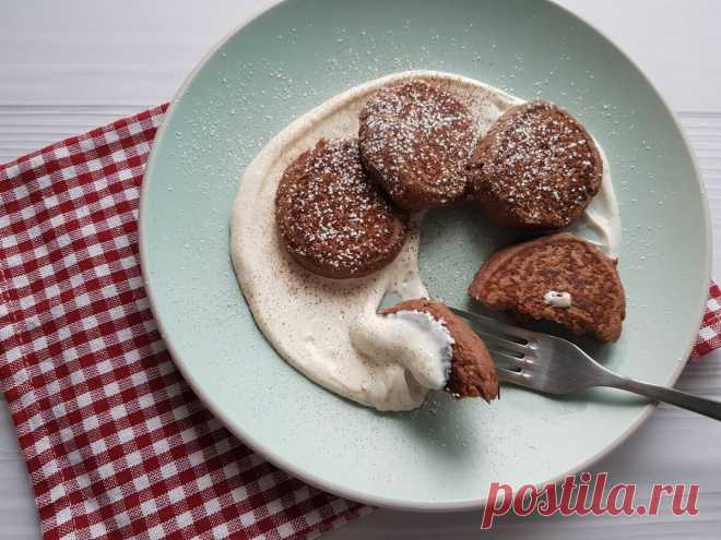Шоколадные сырники из рикотты с ванильным соусом: рецепт + КБЖУ | Annietime Cook&Fit | Дзен