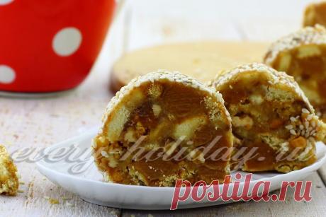 Колбаска из печенья, рецепт как в детстве со сгущенкой