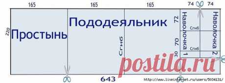 Сколько нужно ткани на пододеяльник при ширине 2,20 метра?