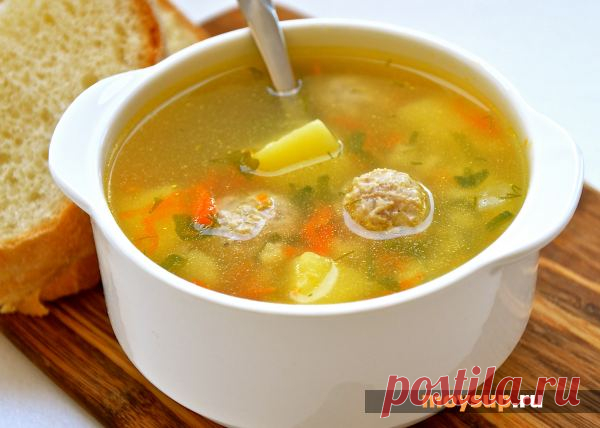 Популярный рецепт супа с куриными фрикадельками