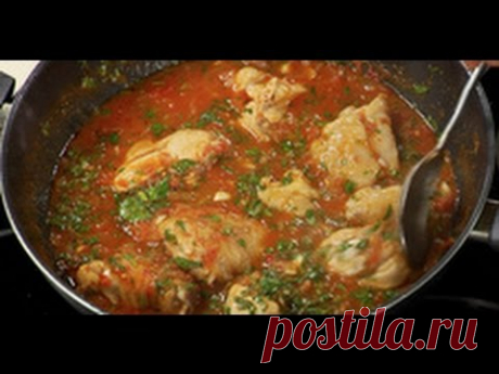 Тушёная КУРИЦА по-грузински - ЧАХОХБИЛИ / рецепт от шеф-повара / Илья Лазерсон / Обед безбрачия